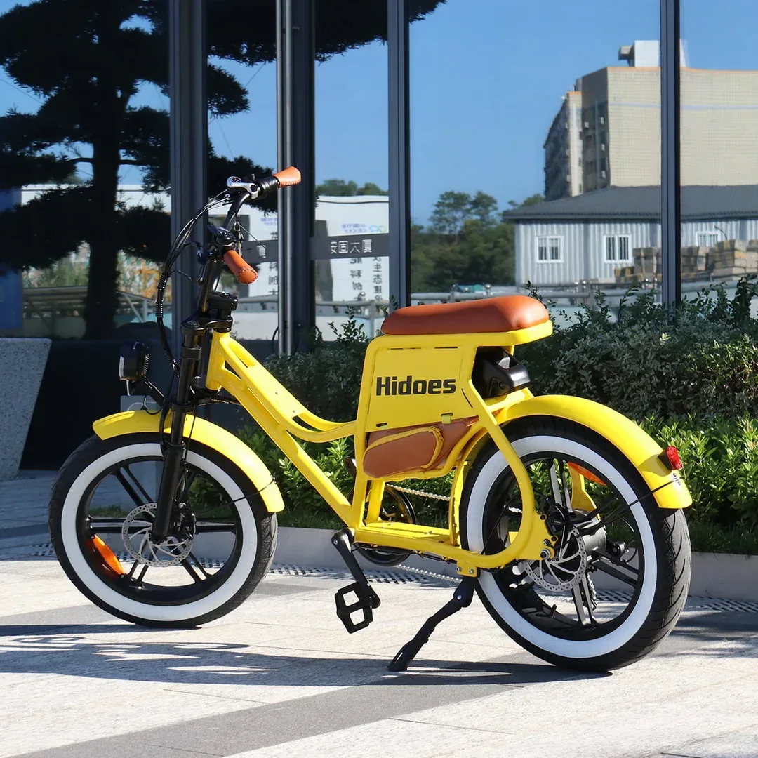 Hidoes_C8_yellow_electric_bike_for_woman_real_shot_images_8_-min