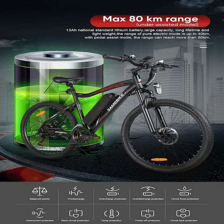SAMEBIKE SY26-II Electric Mountain Bike – Shop Electric Scooters & Bikes | UK Fast Delivery | Alpha Scootz