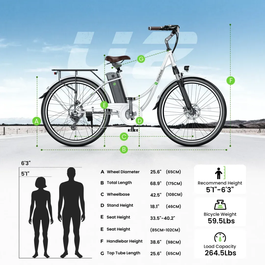 iSinwheel U2 City Commuter Electric Bike | Buy Electric Bikes & E-Scooters UK | Alpha Scootz