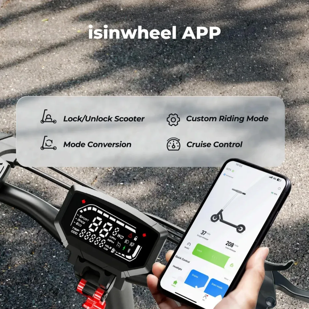 isinwheel® GT1 Off Road Electric Scooter 800W | Buy Electric Bikes & E-Scooters UK | Alpha Scootz