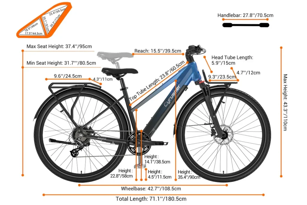Cyrusher Asuka Trekking E-Bike – Shop Electric Scooters & Bikes | UK Fast Delivery | Alpha Scootz