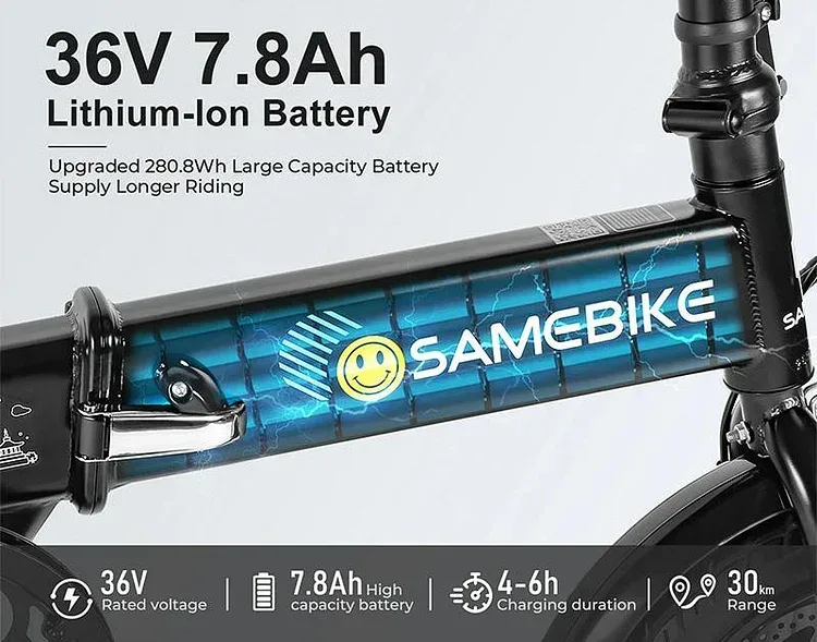 SAMEBIKE YINYU14 Foldable Commuter Electric Bike – Shop Electric Scooters & Bikes | UK Fast Delivery | Alpha Scootz