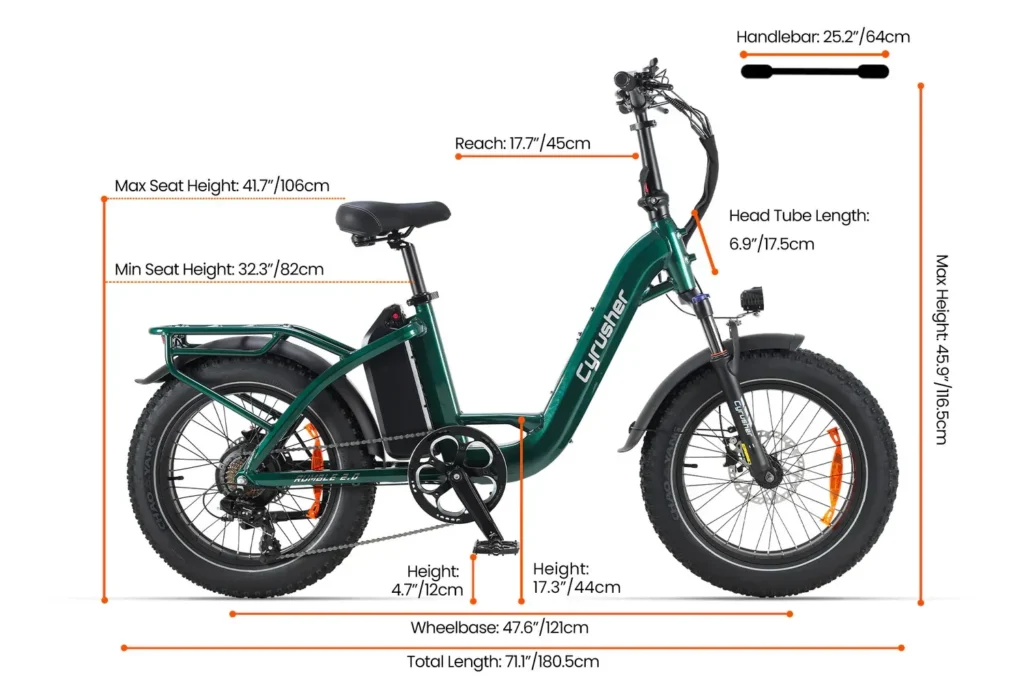 Cyrusher Rumble 2.0 Step-through Electric Bike – Shop Electric Scooters & Bikes | UK Fast Delivery | Alpha Scootz